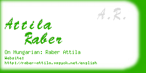 attila raber business card